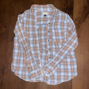 Pastel blue plaid light flannel. XS by universal threads from target